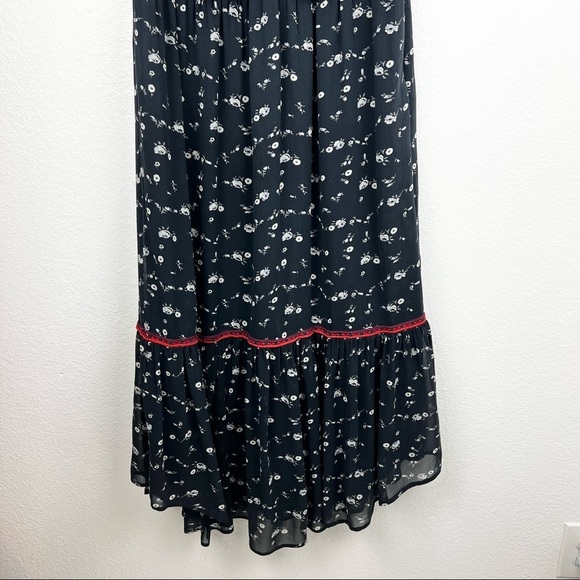ULLA JOHNSON Leena Silk Embroidered Floral
Printed Midi Boho Dress, Black Size 4 - Picture 6 of 12